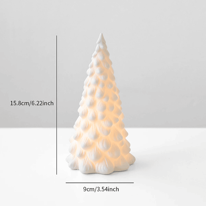 Casa Iluminada em Cerâmica – Peça Decorativa com Boneco de Neve e Árvore 9