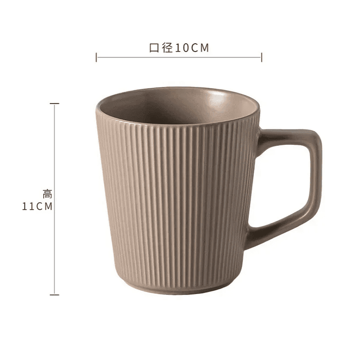 Caneca Nórdica de Cerâmica – Formato Listrado, Sólida e Elegante 6