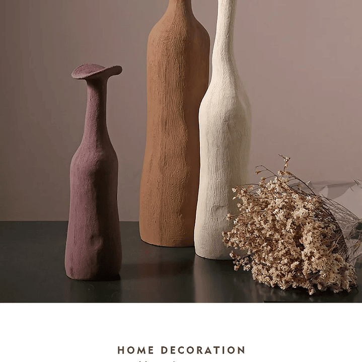 Vaso de Cerâmica Estilo Nórdico – Decoração Moderna em Tons Morandi 13