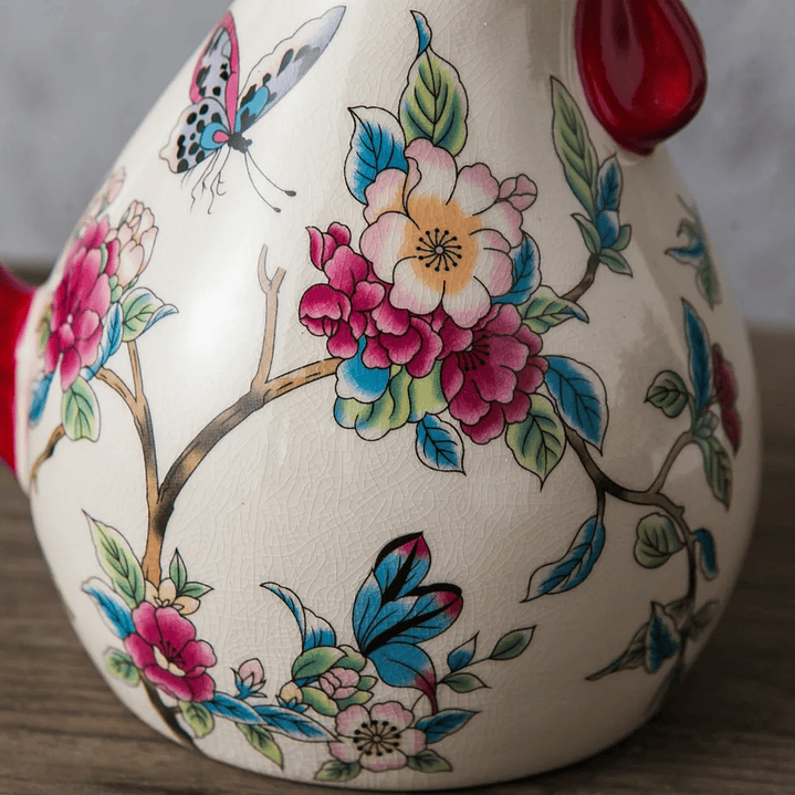 Galo em Cerâmica Pintado à Mão – Estilo Retro Americano para Decoração 10