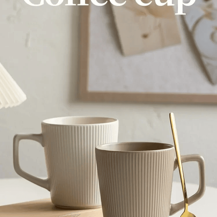 Caneca Nórdica de Cerâmica – Formato Listrado, Sólida e Elegante 9