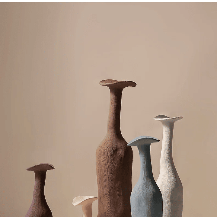 Vaso de Cerâmica Estilo Nórdico – Decoração Moderna em Tons Morandi 16