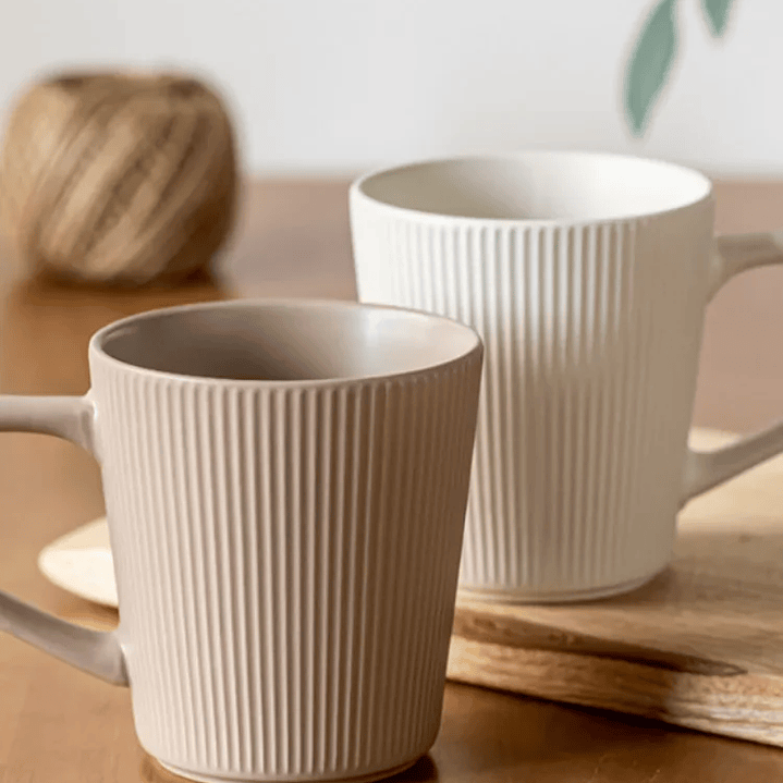 Caneca Nórdica de Cerâmica – Formato Listrado, Sólida e Elegante 11
