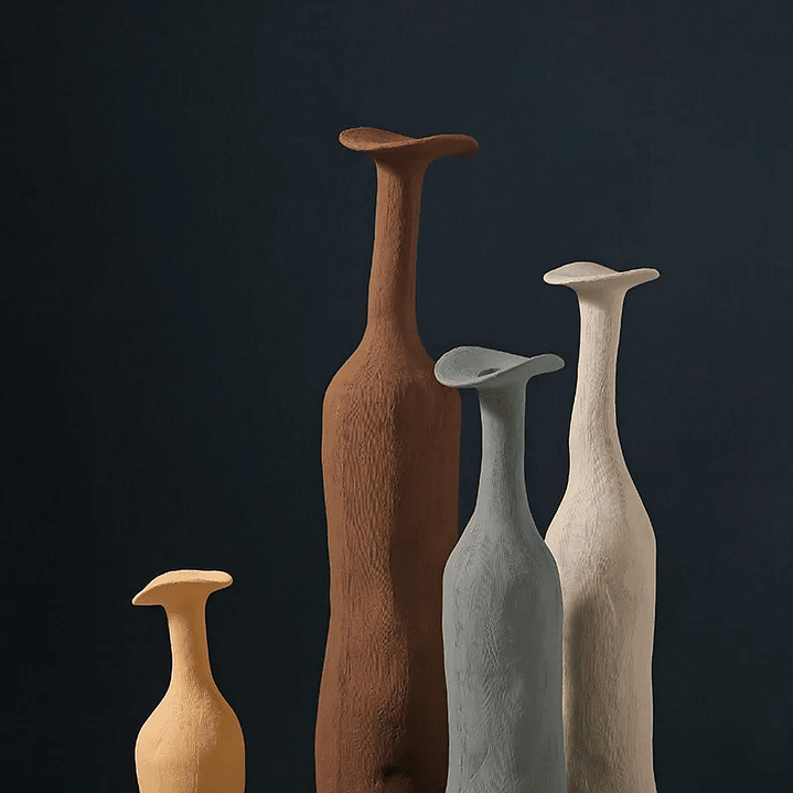 Vaso de Cerâmica Estilo Nórdico – Decoração Moderna em Tons Morandi 17