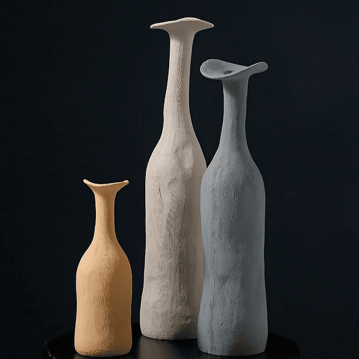 Vaso de Cerâmica Estilo Nórdico – Decoração Moderna em Tons Morandi 19