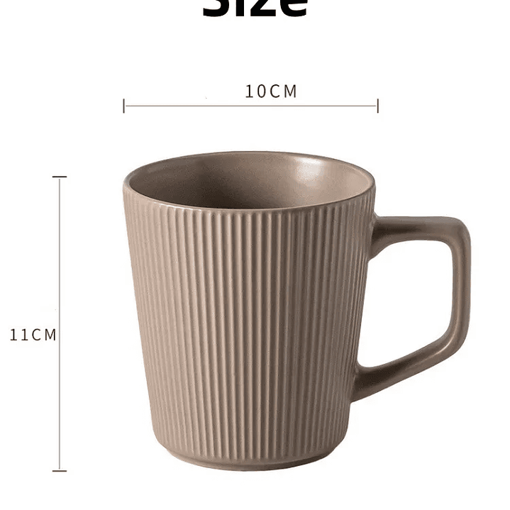Caneca Nórdica de Cerâmica – Formato Listrado, Sólida e Elegante 14