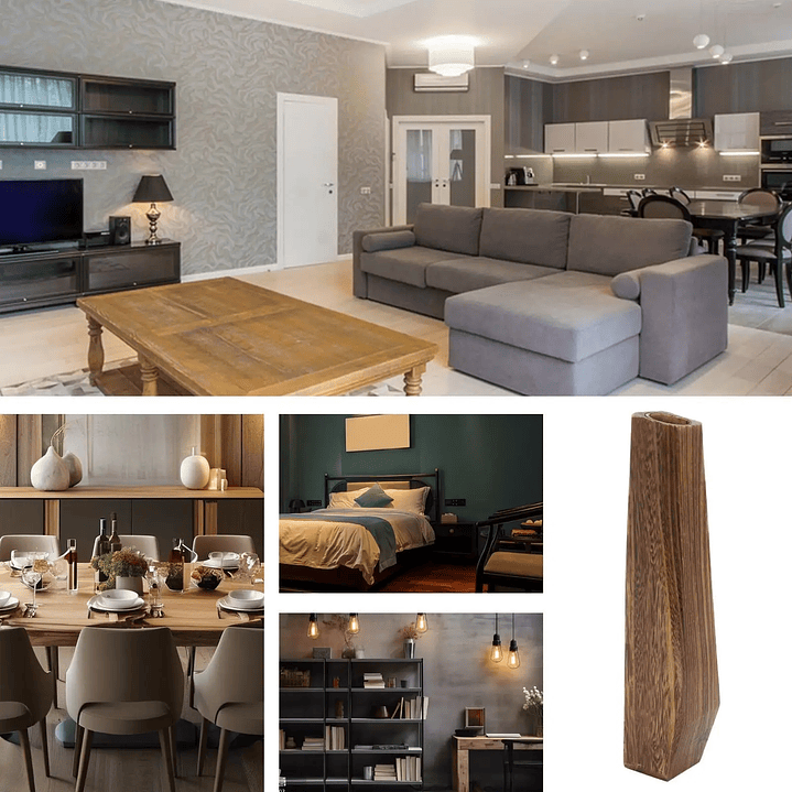 Vaso em Madeira Natural – Peça Decorativa para Ambientes Internos e Externos 8