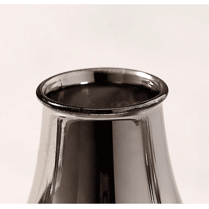 Peças de vidro banhado a prata, enfeite para sala de estar, suporte para flores e mesa. 12