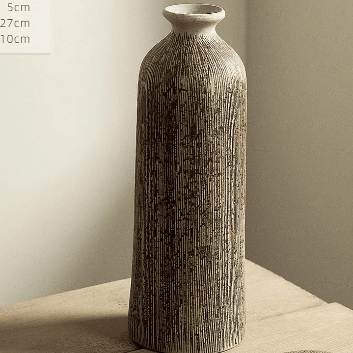 Vaso chinês redondo de cerâmica para flores, acessório de decoração para sala de estar, escritório ou mesa. 6