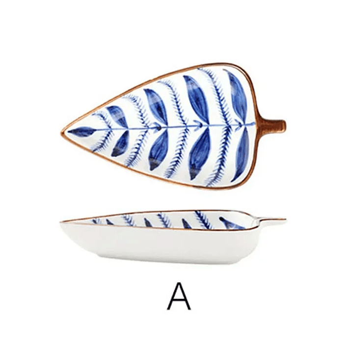 Prato de Cerâmica Folha – Perfeito para Entradas Frias e Apresentações Gourmet 9