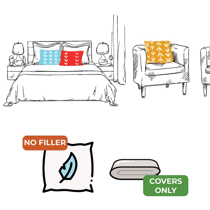 Capa Decorativa de Almofada – Estampa Botânica para Sala, Sofá e Quarto 7