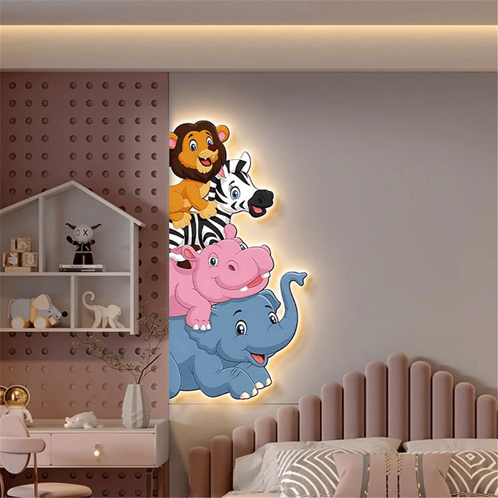 🐾 Candeeiro de Parede LED Infantil com Animais 3
