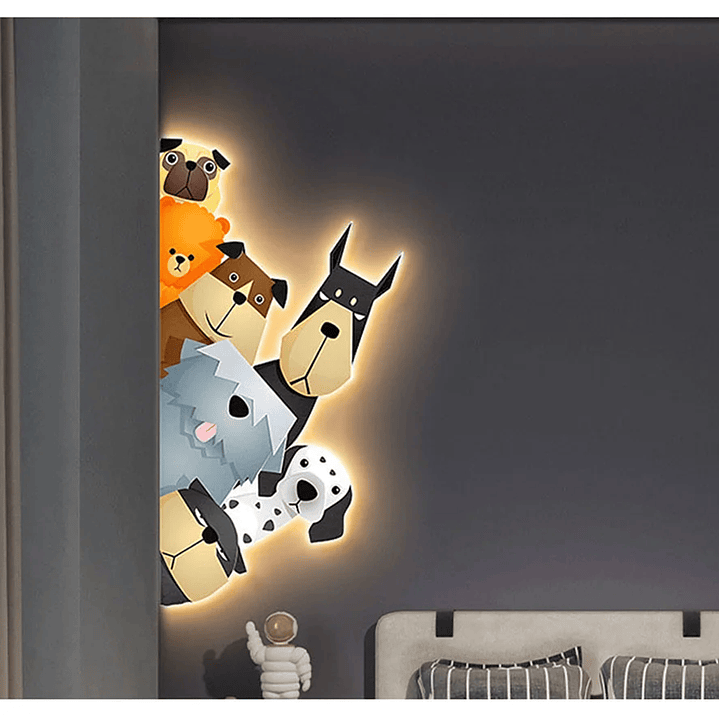 🐾 Candeeiro de Parede LED Infantil com Animais 11