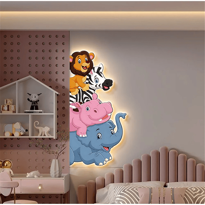 🐾 Candeeiro de Parede LED Infantil com Animais 13