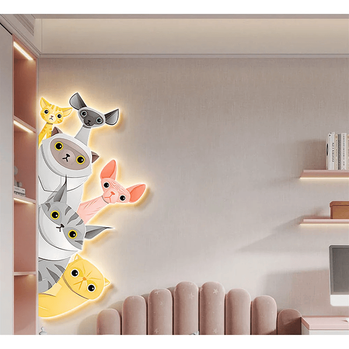 🐾 Candeeiro de Parede LED Infantil com Animais 15