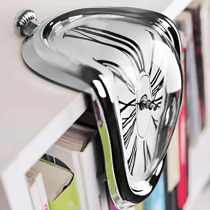 Relógio Derretido Vintage – Arte Surreal e Elegância Silenciosa para Casa ou Escritório 2