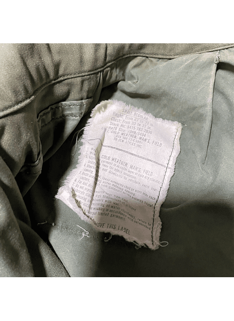 US Army M65 Talla Small Regular (Revisar medidas) 