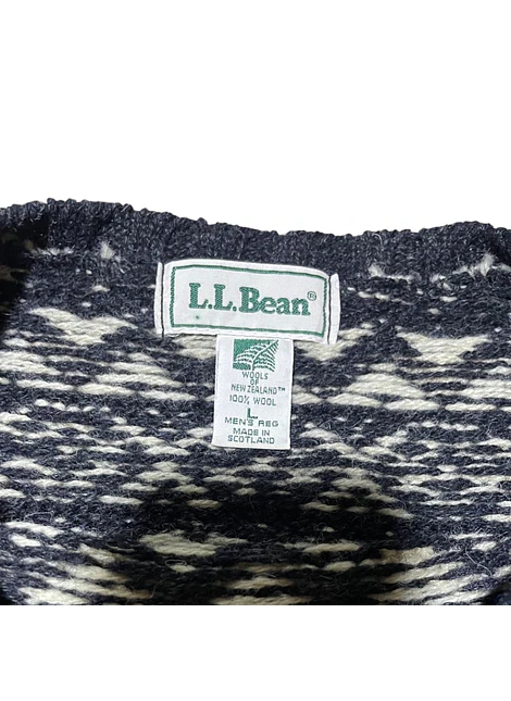 LL Bean Sweate Fair Isle Talla L