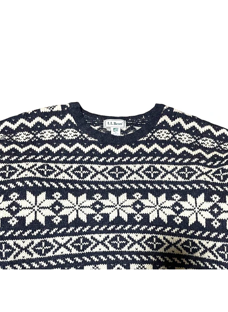 LL Bean Sweate Fair Isle Talla L
