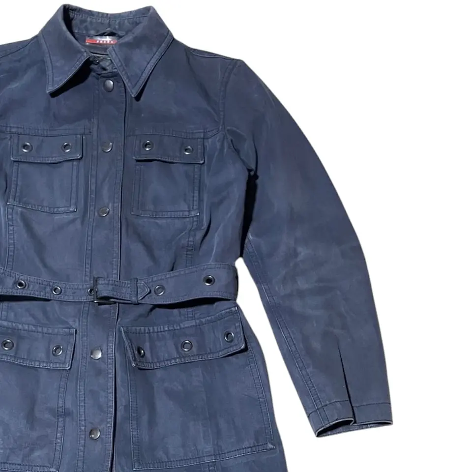 Prada Trench Impermeable Talla 38 6