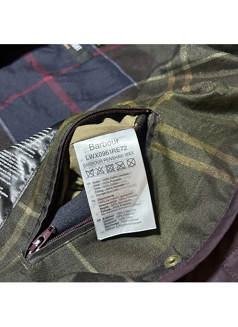 Barbour Chaqueta encerada Talla UK 14