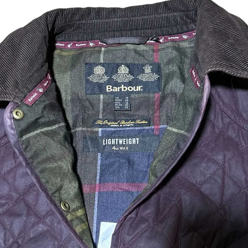 Chaqueta Encerada (Waxed) Barbour Quilted Penshaw Wax Jacket Talla UK 14 L 7