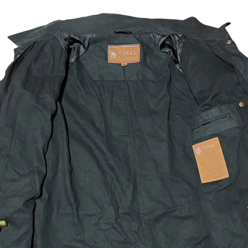 Abrigo Chaqueta Encerada (Waxed) Outback Low Rider Duster Wax Coat Talla M-L 4