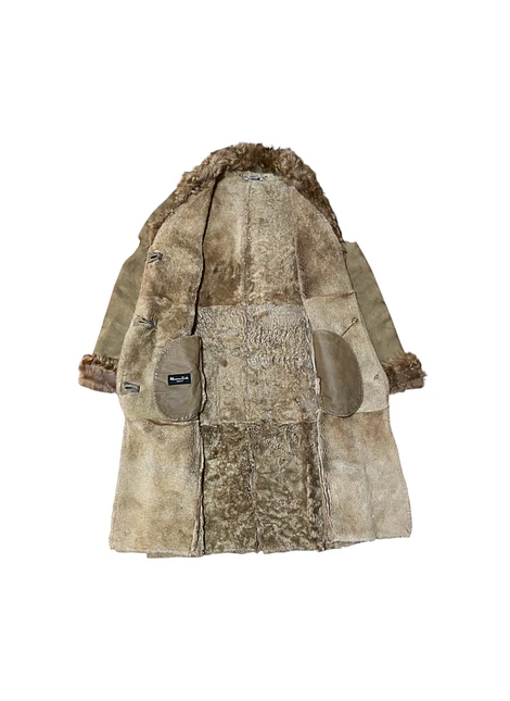 Abrigo Shearling Cuero Massimo Dutti Talla S (Revisar medidas)