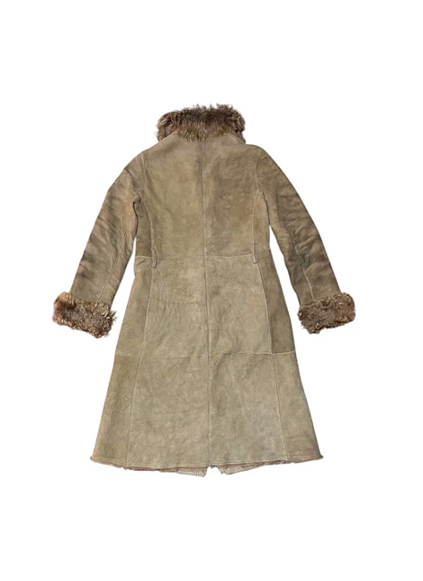 Abrigo Shearling Cuero Massimo Dutti Talla S (Revisar medidas)