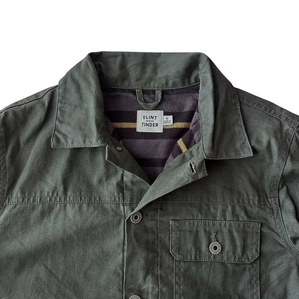 Chaqueta Encerada (Waxed) Flint and TInder Flannel-Lined Wax Trucker Jacket Talla S  6