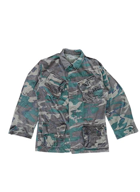 Coat Man's Combat Tropical Camo Vintage 70s Talla Small Regular