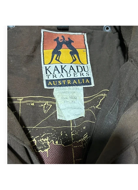 Kakadu Traders Abrigo Encerado Ironbark Talla L-XL (Revisar medidas)