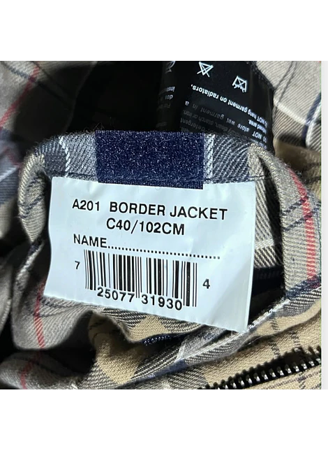 Barbour A201 Border Waxed Jacket Talla L 40/102CM (Revisar Medidas)