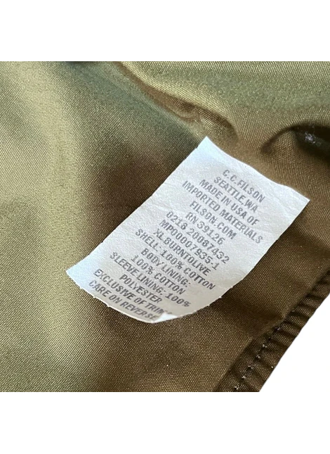 Filson Cover Cloth Bomber Jacket Talla XL