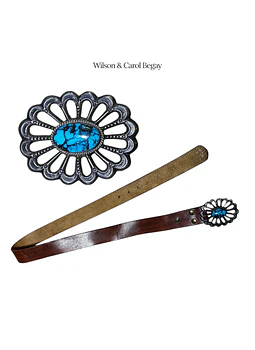 Wilson & Carol Begay  Hebilla Navaja Plata 