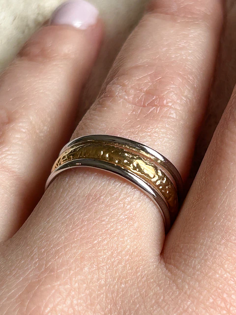 Nira - Anel Dourado e Prateado