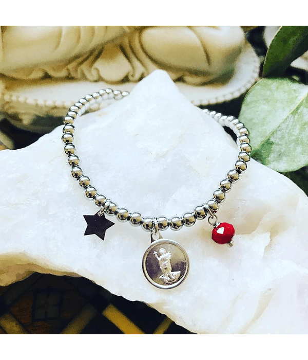 Pulsera Silver Ball San Expedito