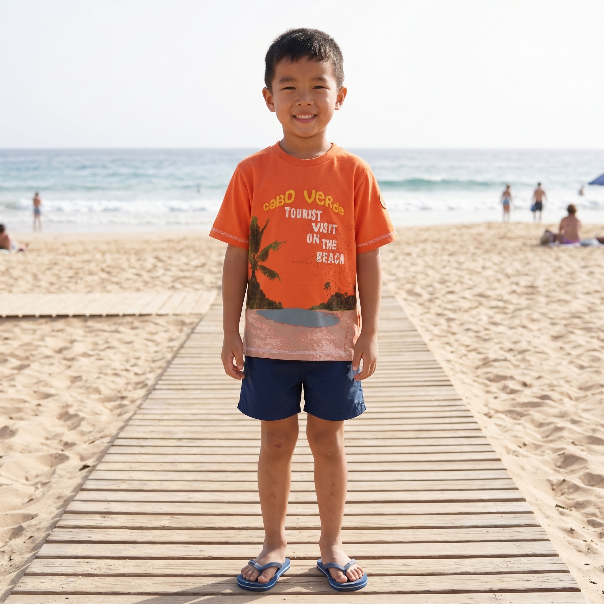 T-shirt com estampado e bordado 1