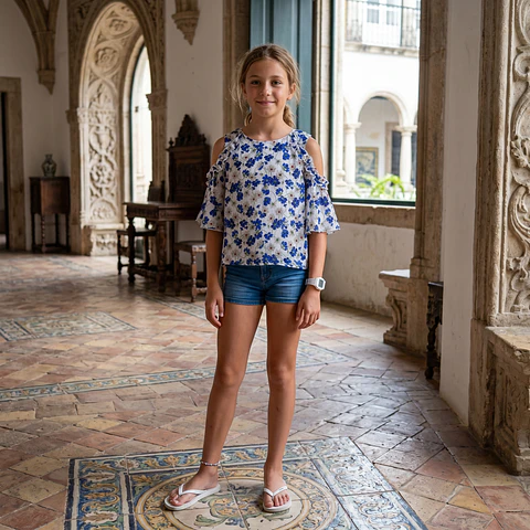 Blusa chique estampada