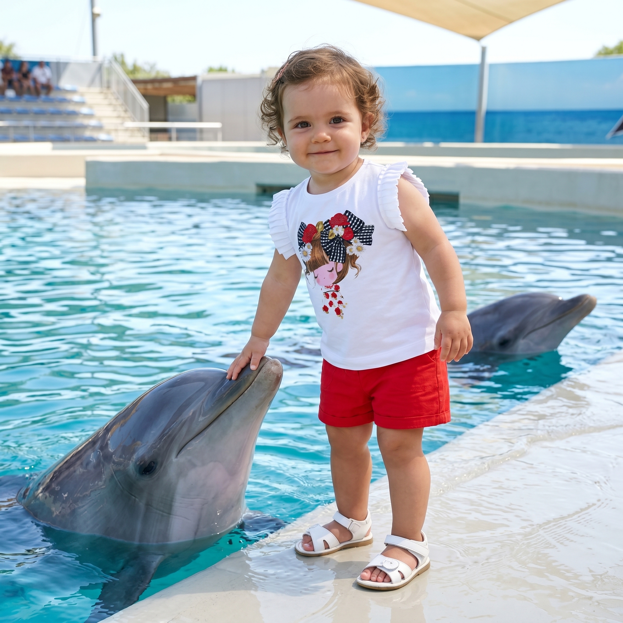 T-shirt com estampado e glitter 1