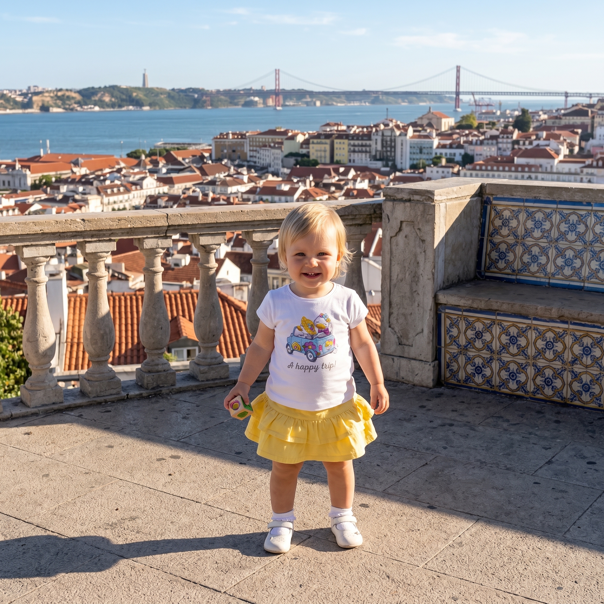 T-shirt com estampado e glitter 1