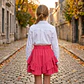 Saia Crepe Folhos Rosa - Thumbnail 3