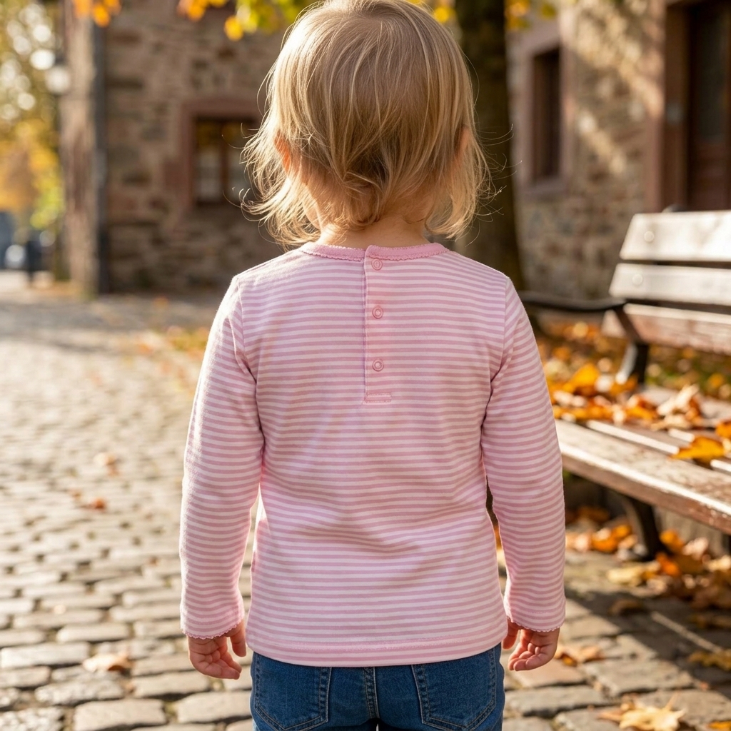 Camisola Riscas Laço Rosa 3
