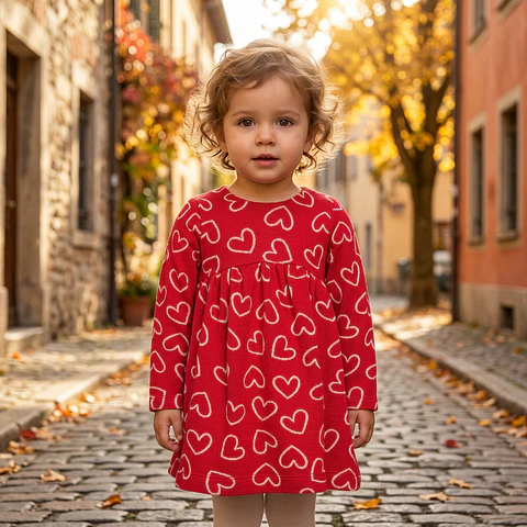 Vestido Jacquard Vermelho