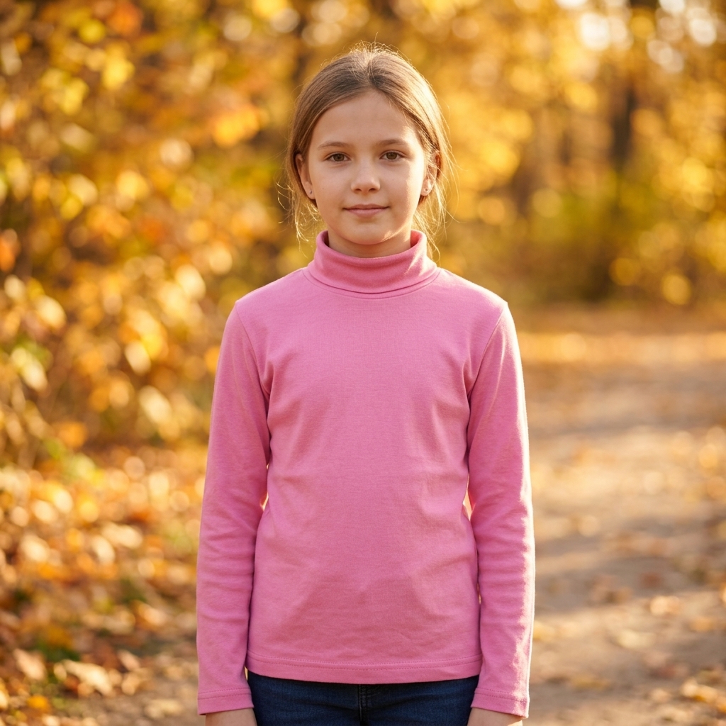 Camisola Gola Alta Rosa 1
