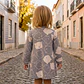 Vestido Jacquard Cinza Bebé - Thumbnail 3