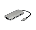 ROLINE USB3.2 Gen2 para Gigabit Ethernet Adaptador + 3x USB3.2 Gen1 Hub