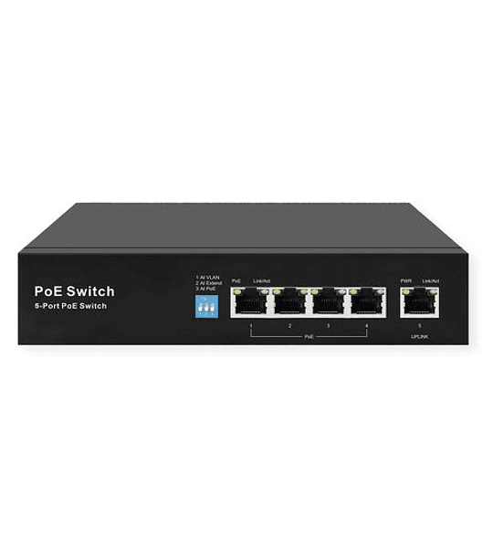 VALUE Fast Ethernet PoE Switch, 4x FE PoE, + 1x FE Uplink