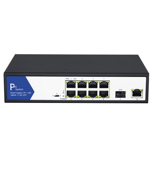 VALUE Ethernet PoE Switch, 8x PoE + 1GbE + 1SFP