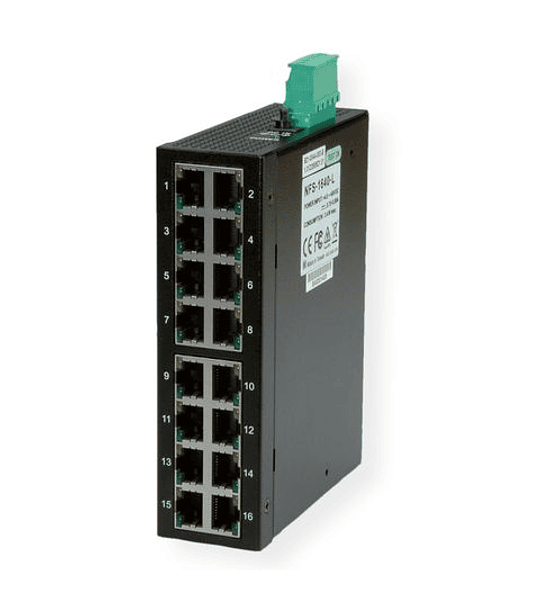 ROLINE Industrial Switch, Fast Ethernet, 16x RJ45, unmanaged